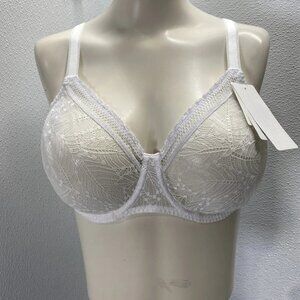 Simone Perele Women's Comète Moulded Unlined Underwire Bra White Size 36D